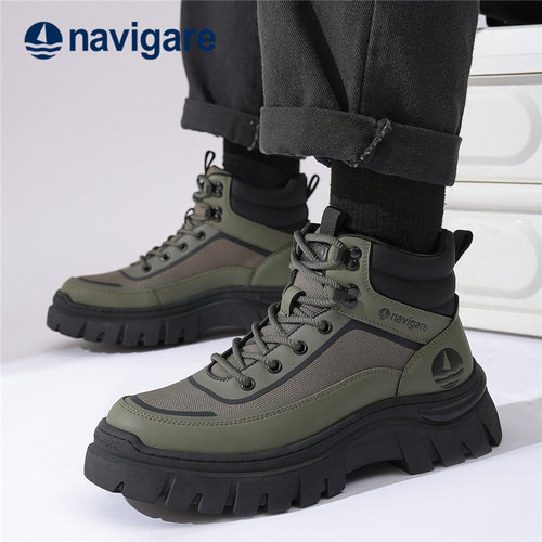 Navigare意大利小帆船马丁靴男