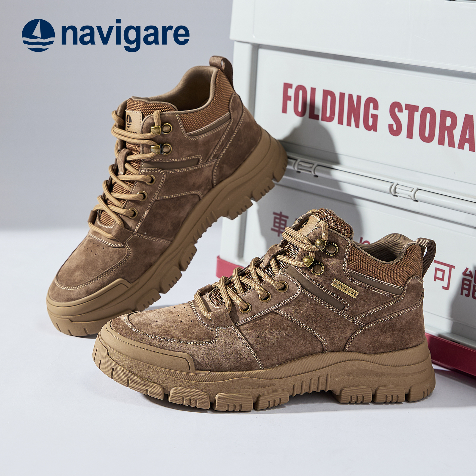 Navigare意大利小帆船男鞋工装鞋