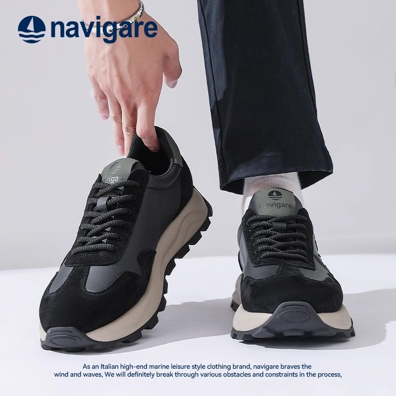 Navigare/纳维凯尔小帆船休闲鞋男新款不累脚正品旗舰店仓发
