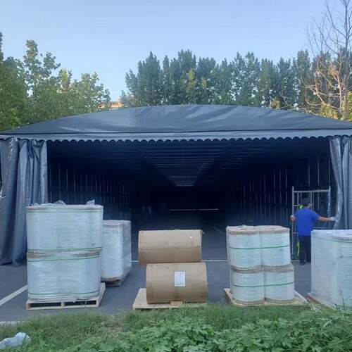 桥梁加棉推拉伸缩棚 预制构件移动蒸汽保温篷 安全通道悬空电动蓬