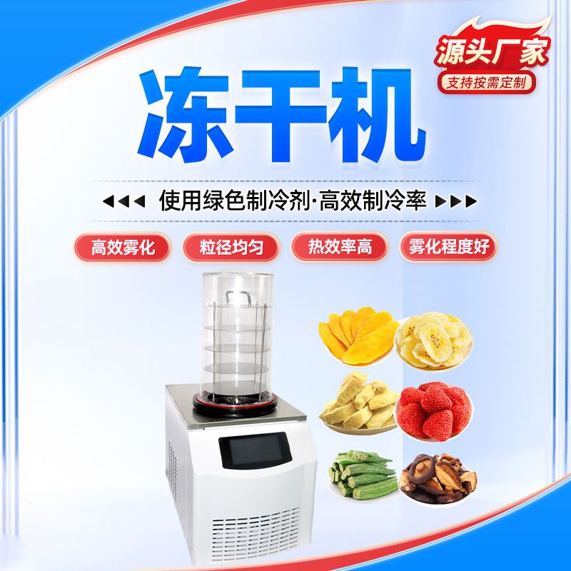 真空冷冻干燥机 家用商用小型冻干机 果蔬茶叶宠物食品加工设备