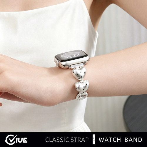 适用苹果手表iwatch s11表带applewatchs10爱心波点s9金属链式女生s8秋冬新款S7高级感s6小众se智能替换腕带