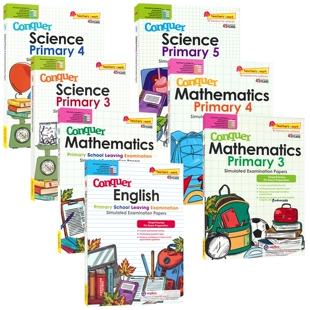 SAP新加坡科学数学PSLE模拟卷 Conquer Science Simulated Examination Papers 小学英语数学科学练习册 攻克系列 英文原版教辅