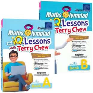 新加坡数学 SAP Maths Olympiad And IQ Lessons 奥数IQ训练 6岁+ 小学低年级竞赛练习册 儿童思维提升 教辅 英文原版进口图书