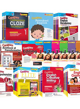 SAP Conquer English 新加坡英语攻克系列 幼儿园小学1-6年级练习册 语法词汇 阅读写作完型 句型转换改错 学霸培优教辅 英文原版