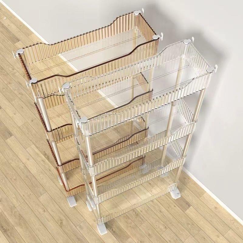 卫生间夹缝浴室置物架落地收纳架马桶边窄缝隙厕所化妆品小推车式