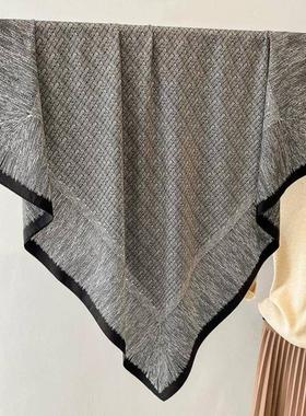 【RGF】小香灰90*90方巾丽锦缎丝巾经典花色名媛气质丝+系法教程