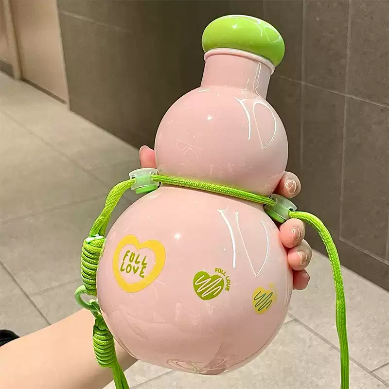 葫芦水杯大容量家用食品级喝水杯子户外便携式创意运动水壶大肚杯