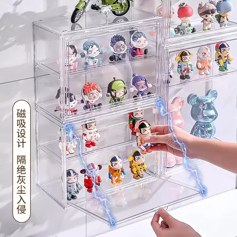 公仔头盔透明亚克力展示盒收纳盒图片