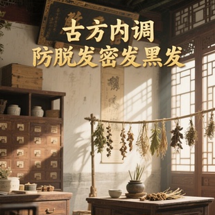 中药调理脂溢脱发头发乌发白发掉发固发生发增发密发养发内调