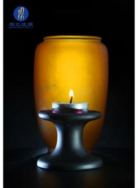 琉璃烛台宫廷风茶室书房灯罩茶桌氛围感唐风宋韵空间艺术摆放