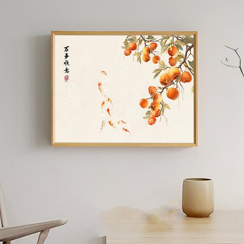 电表箱装饰画免打孔遮挡配电箱新中式电闸箱开关弱电箱客厅挂画