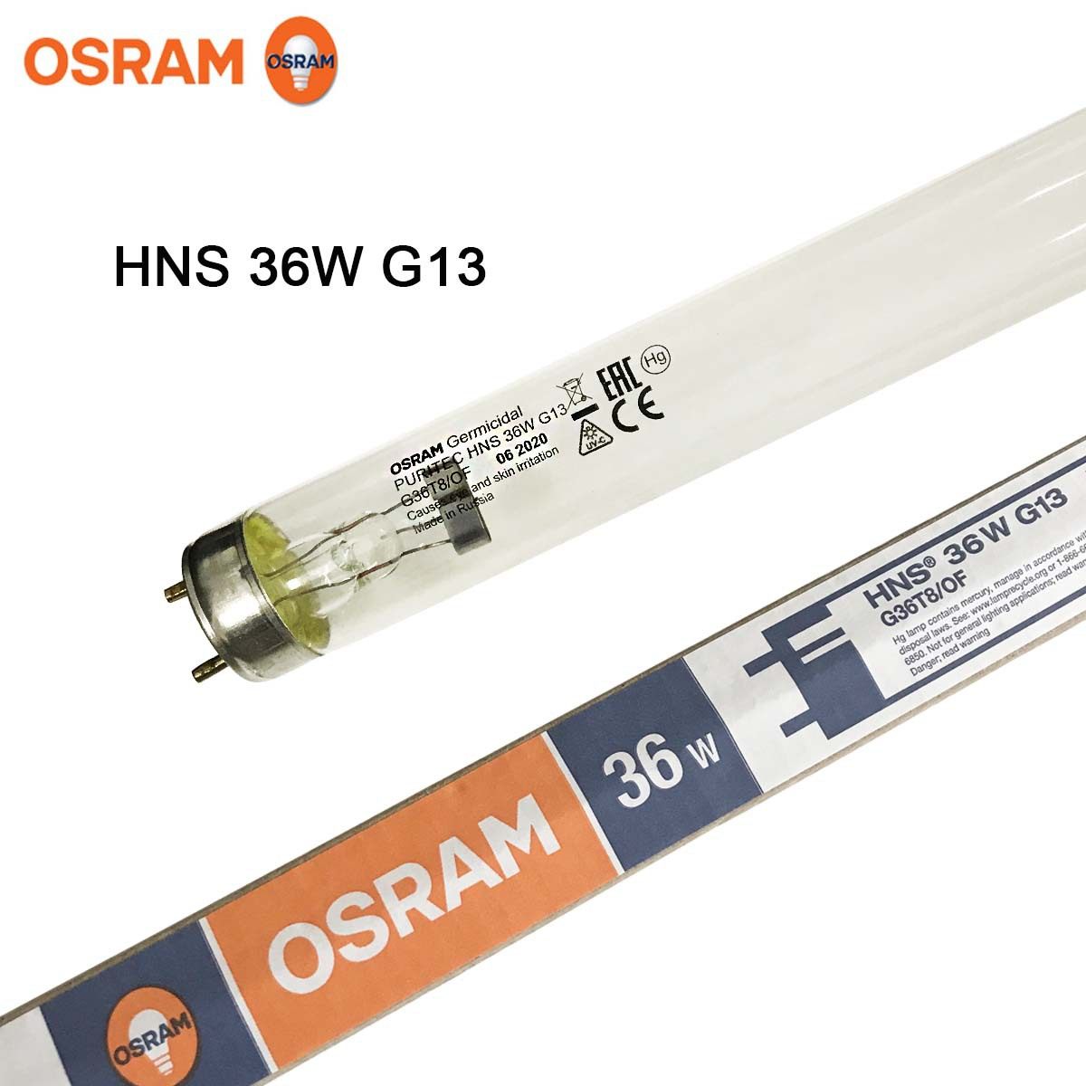 欧司朗OSRAM 紫外除菌灯36W 空气净化灯 学校 工厂用紫外灯无臭氧