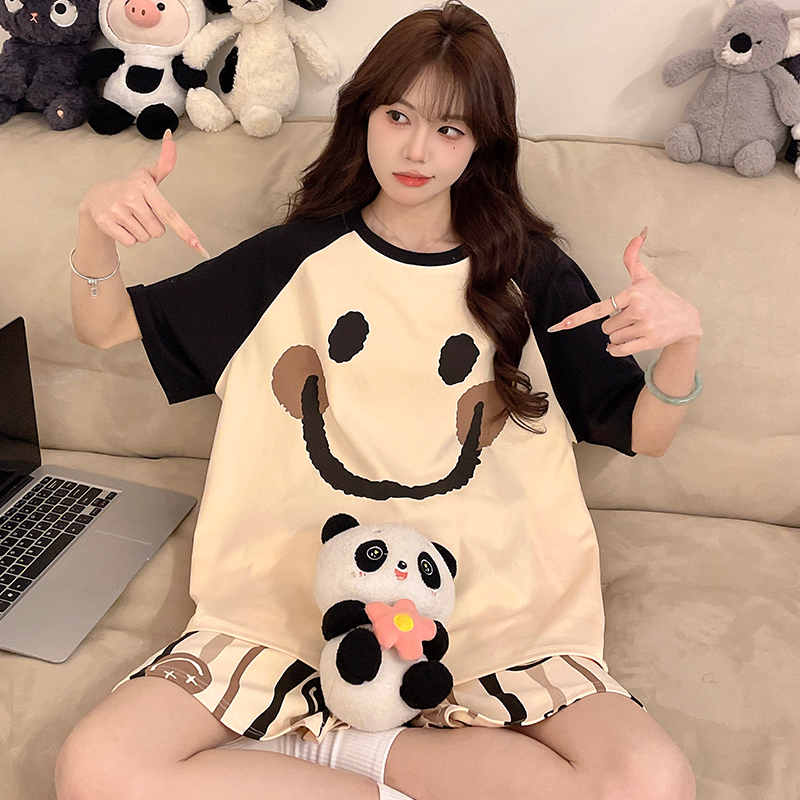 2025新款睡衣女款夏季短袖可爱卡通学生夏天夏款家居服网红风套装