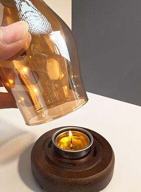 轻奢沉香熏香品香玻璃炉 精油香粉香料炉香薰安神灯蜡烛香薰炉