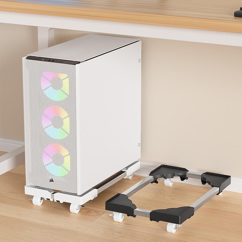 电脑主机支架长宽可伸缩家用办公可移动多功能万向轮通用主机托架