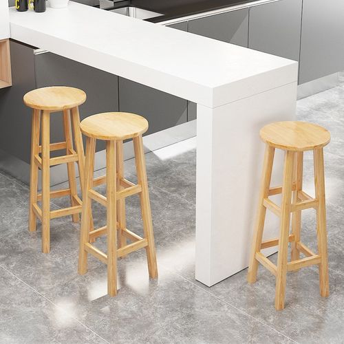 现代简约实木吧椅吧凳吧台椅y酒吧椅高脚凳梯凳家用奶茶店欧式椅