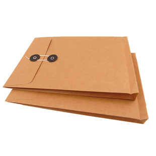 50个复古黄色牛皮纸档案袋小w号b5a5文件袋票据收纳专用纸袋文件