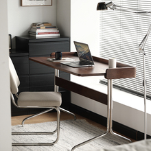 向晚书桌复古纯实木橡木办公桌电脑F桌写字台学习中古桌书房家具