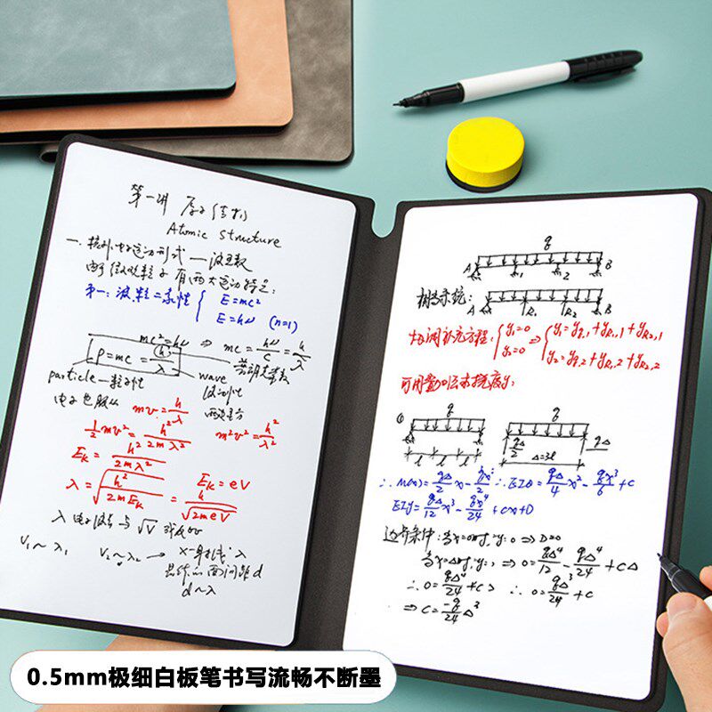 白板笔记本移动白板写字板备忘录草稿本办公桌面记事板迷你双面画图片