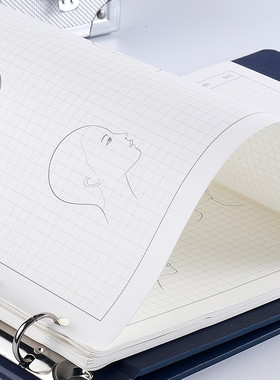 美发设计本子 发i廊制图本 理发店发型本高档头发形状制作定制LOG