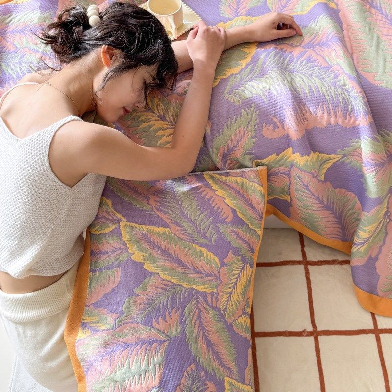 夏日三层纱布毛巾被单双人盖毯加厚毯子沙发午Q睡毯床上用品空调,床上用品,休闲毯/毛毯/绒毯,淘宝优惠券,粉丝福利购,淘宝优惠卷