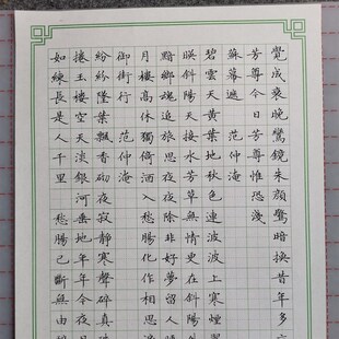 硬笔小楷宋词三i百首临摹手稿原件真迹中性笔手写书法字帖楷书手