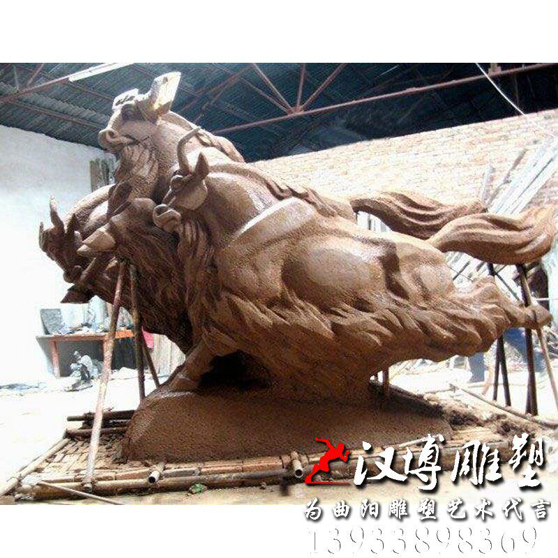 大型玻璃纤维彷真动物牛雕塑西藏牦牛铜雕订制城市广场Y公园草原