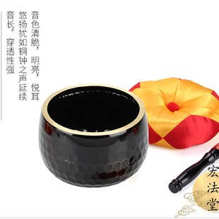 道家法器用品 黑色纯铜磬 风水金钵 铜磬 罄R碗 修行钵 黑铜磬
