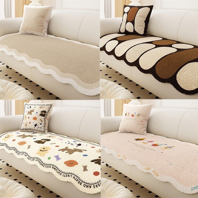 卡通毛绒沙发垫2024年新款四季通用直排一片式冬S季粉色异形坐垫,居家布艺,沙发垫,淘宝优惠券,粉丝福利购,淘宝优惠卷