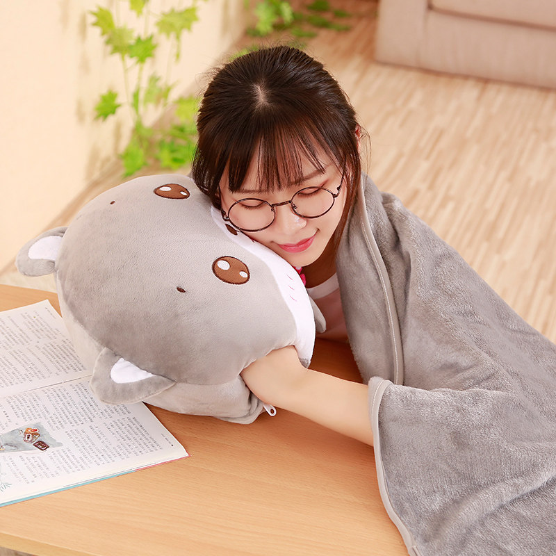抱枕被子两用多功l能靠枕个性可爱男空调被毯子午睡枕头三合一女