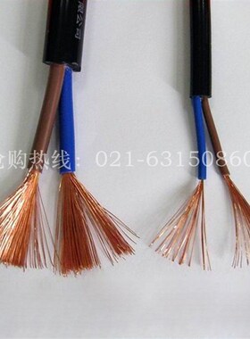 两芯护套线RVeV2*0.2/0.3/0.5/0.75/1.0/1.5/2.5平方电源信号线