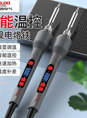 德力西电气数显电烙铁家用小型焊锡枪维修专用电焊笔焊接电洛铁