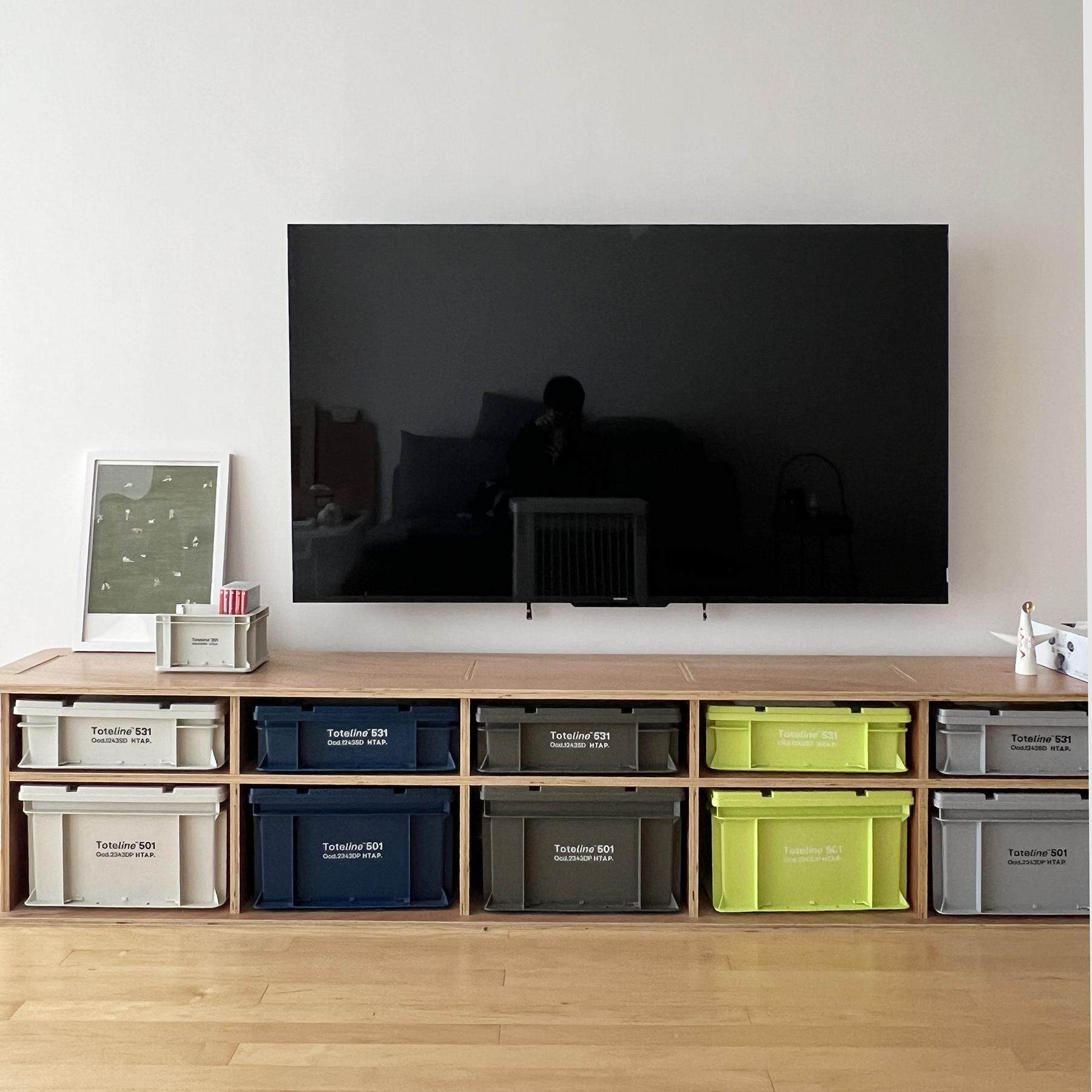 HTAP收纳箱 露营车载居家叠层工业风多功能储物整理盒移动柜