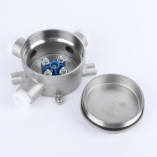 防爆不锈钢接线盒防爆接线盒DN20分线盒直通三通吊盖6分圆形IIC级