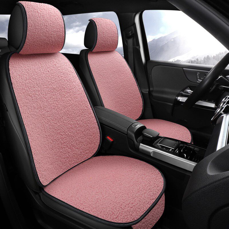 冬季毛绒汽车坐垫单片防滑三件套男女通用段毛绒保暖后排车座垫