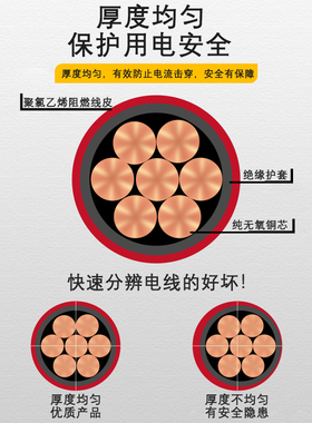 珠江电线BVV 1.5 2.5 4 6平方铜芯国标阻燃家用户外双皮单股硬线
