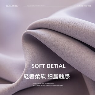 精选2024新款紫色法式丝绒高级感轻奢全遮光卧室窗帘客厅阳台飘窗