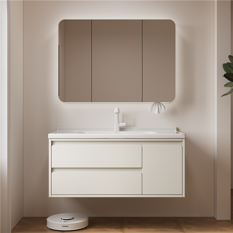 碳晶板浴室柜简约现代一体陶瓷盆