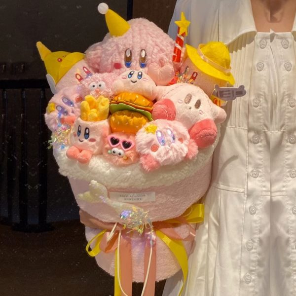 兔耳朵星之卡比汉堡玩偶花束草莓熊送女生闺蜜生日告白公仔礼品物