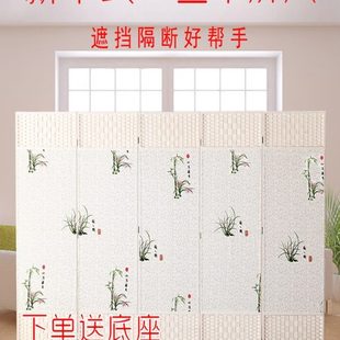 屏风隔断客厅可移动折屏折叠背景遮挡装 新中式 饰入门玄关隔断
