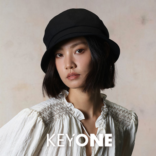 KEYONE2025秋新款日系八角帽大头围女报童帽复古英伦风百搭