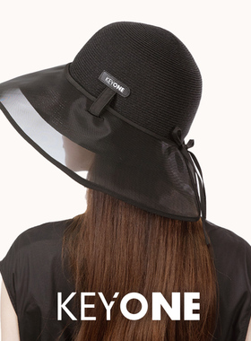 KEYONE夏季新款百搭帽子英伦女士防晒防紫外线遮阳帽帽子女夏