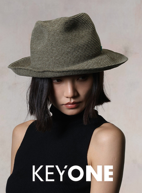 KEYONE2025新款秋冬新款毛呢帽可折叠凹造型大檐爵士帽男女同款