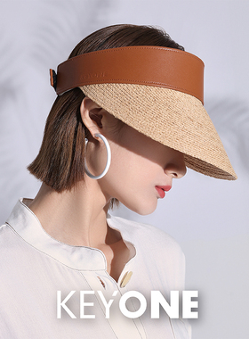 KEYONE 空顶帽女出游轻奢春夏遮阳显脸小百搭出行逛街防晒 UPF50+