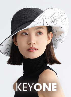 KEYONE渔夫帽女温柔优雅风设计时尚休闲帽子