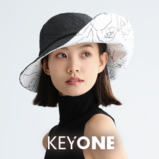 KEYONE渔夫帽女温柔优雅风设计时尚休闲帽子