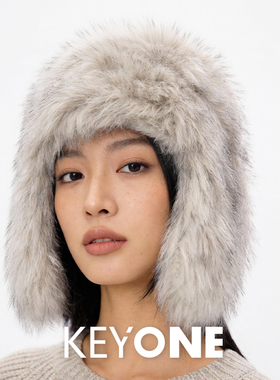 KEYONE明星同款毛绒雷锋帽女秋冬保暖防寒护耳帽冬季帽子