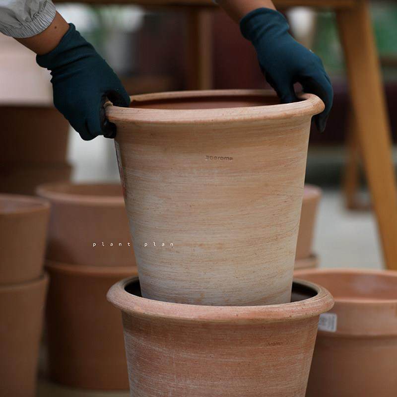 PLANT PLAN | 意大利 进口 Deroma锡耶纳轻奢盆 手工陶土透气