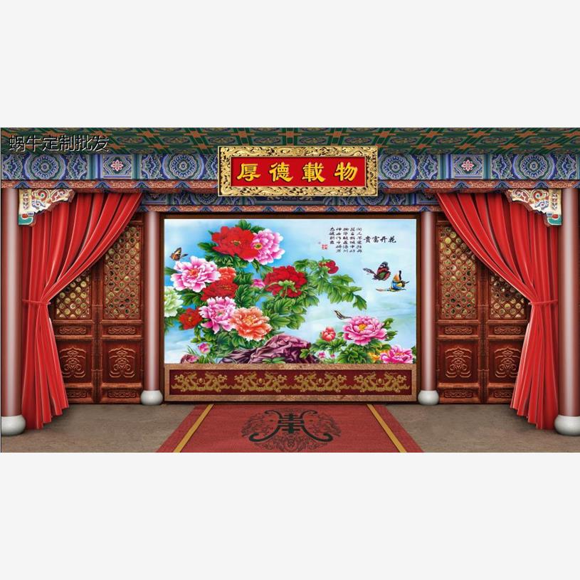 戏剧布景唱舞台曲背景幕